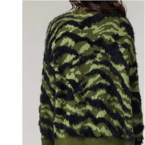 Anthropologie Greylin Jules Army Knit 
Cardigan Sweater Army Green - Picture 2 of 8